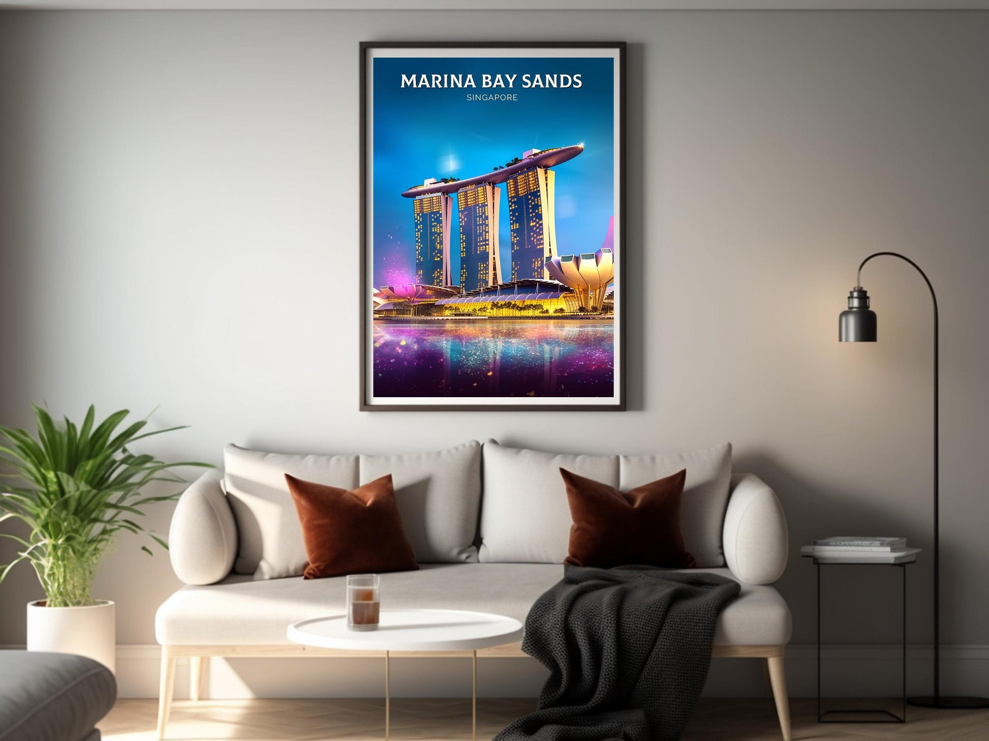 Marina Bay Sands Print | Marina Bay Sands Illustration | Singapore Poster | Singapore Print | Singapore Poster | ID 075