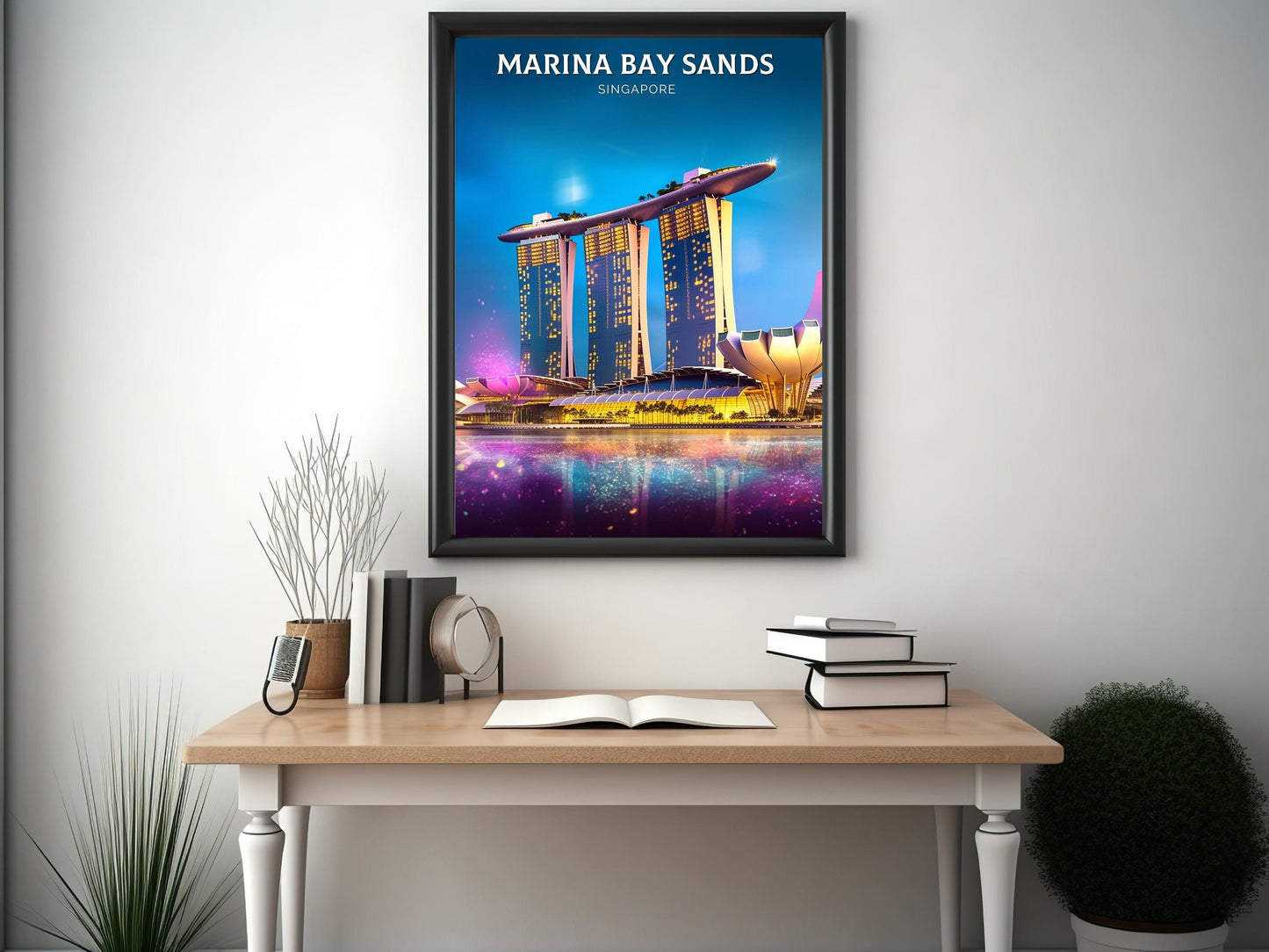 Marina Bay Sands Print | Marina Bay Sands Illustration | Singapore Poster | Singapore Print | Singapore Poster | ID 075