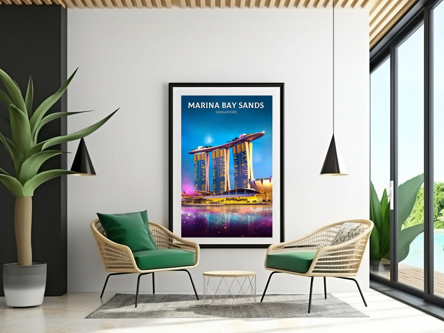 Marina Bay Sands Print | Marina Bay Sands Illustration | Singapore Poster | Singapore Print | Singapore Poster | ID 075