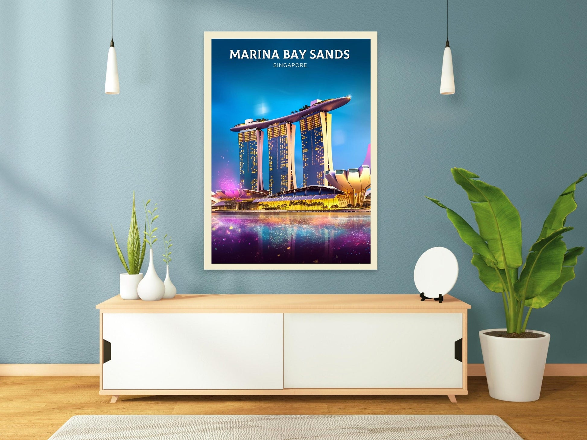 Marina Bay Sands Print | Marina Bay Sands Illustration | Singapore Poster | Singapore Print | Singapore Poster | ID 075