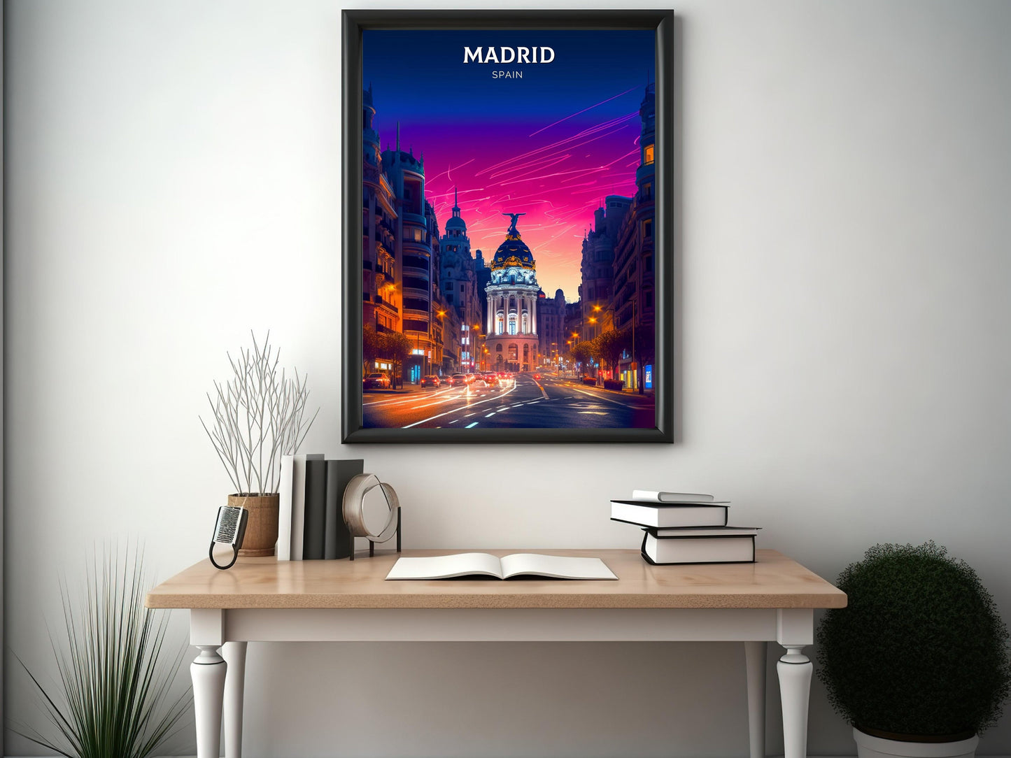 Madrid Travel Print | Madrid Illustration | Madrid Wall Art | Spain Print | Madrid Print| Madrid Spain Painting | ID 076