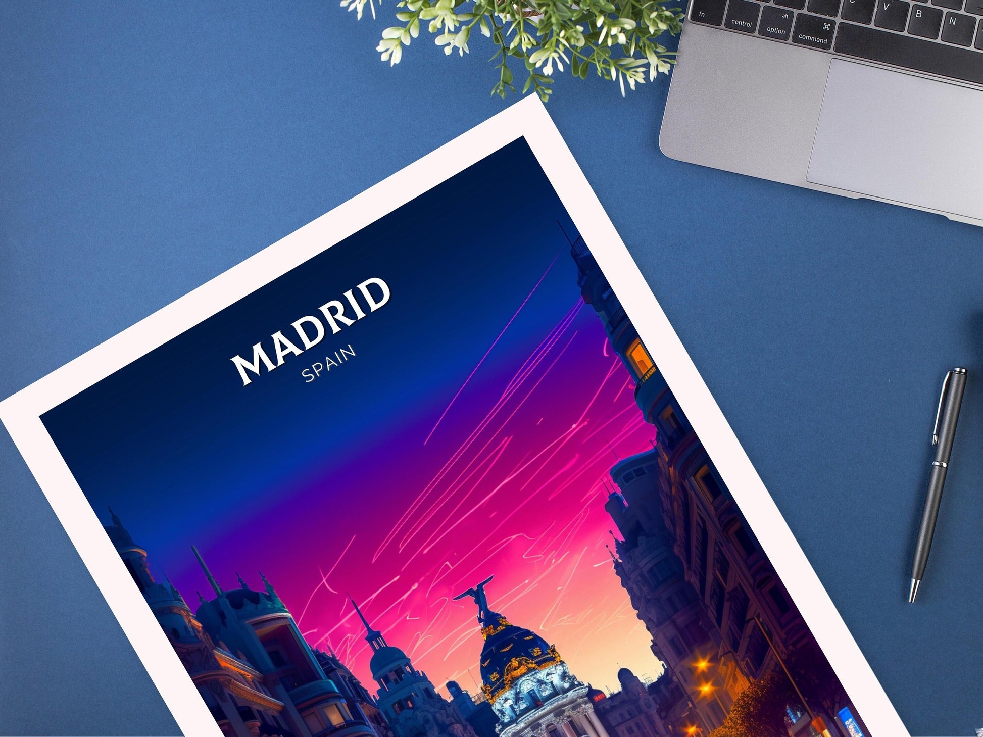 Madrid Travel Print | Madrid Illustration | Madrid Wall Art | Spain Print | Madrid Print| Madrid Spain Painting | ID 076