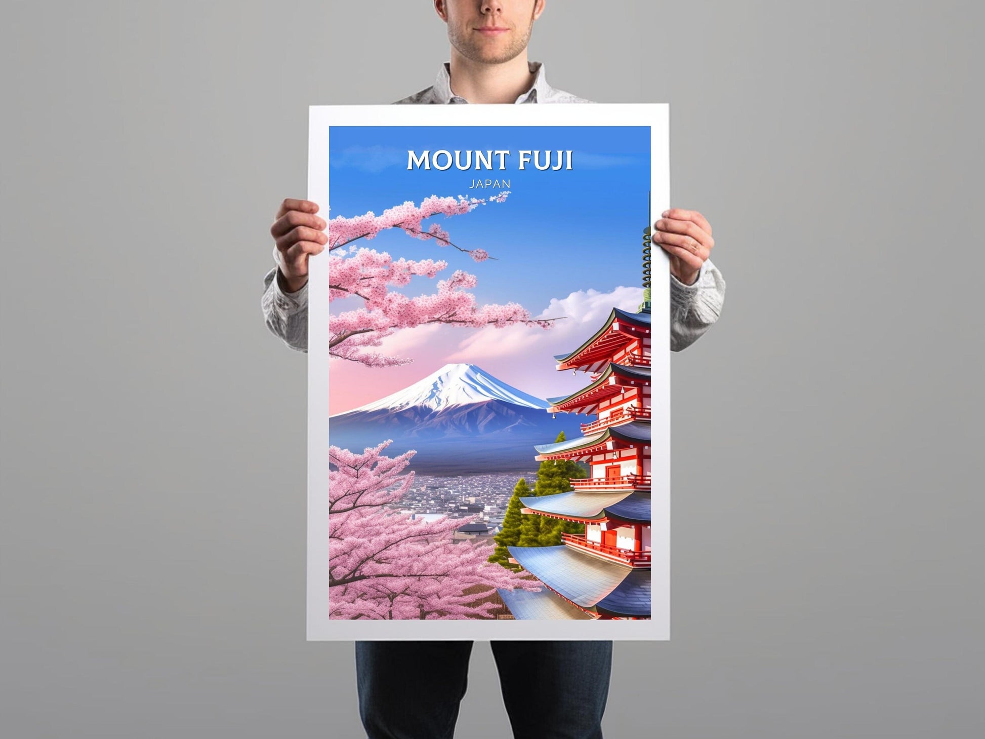 Mount Fuji Print | Mount Fuji Illustration | Japan Poster | Japan Print | Mount Fuji Poster | Mount Fuji Wall Art | ID 077