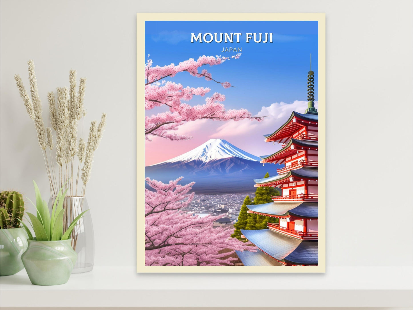 Mount Fuji Print | Mount Fuji Illustration | Japan Poster | Japan Print | Mount Fuji Poster | Mount Fuji Wall Art | ID 077