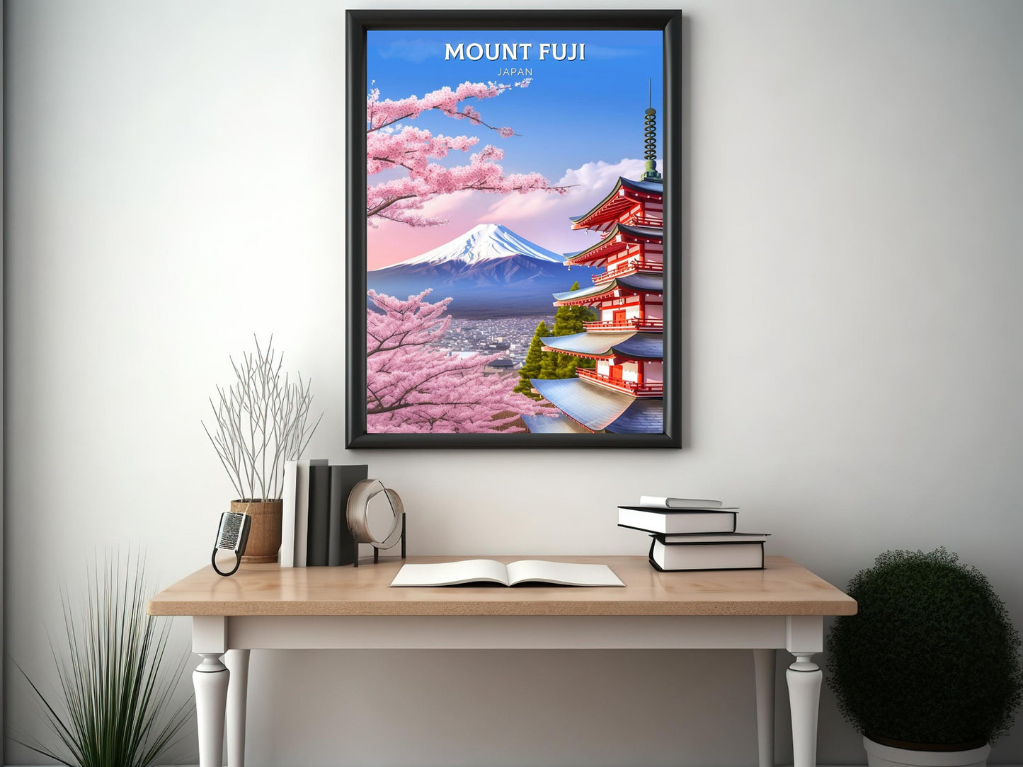 Mount Fuji Print | Mount Fuji Illustration | Japan Poster | Japan Print | Mount Fuji Poster | Mount Fuji Wall Art | ID 077