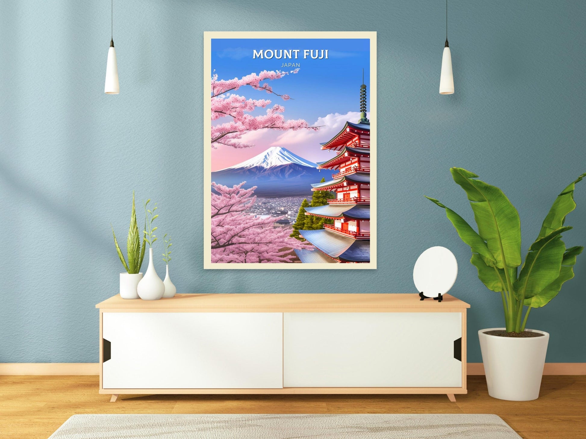 Mount Fuji Print | Mount Fuji Illustration | Japan Poster | Japan Print | Mount Fuji Poster | Mount Fuji Wall Art | ID 077