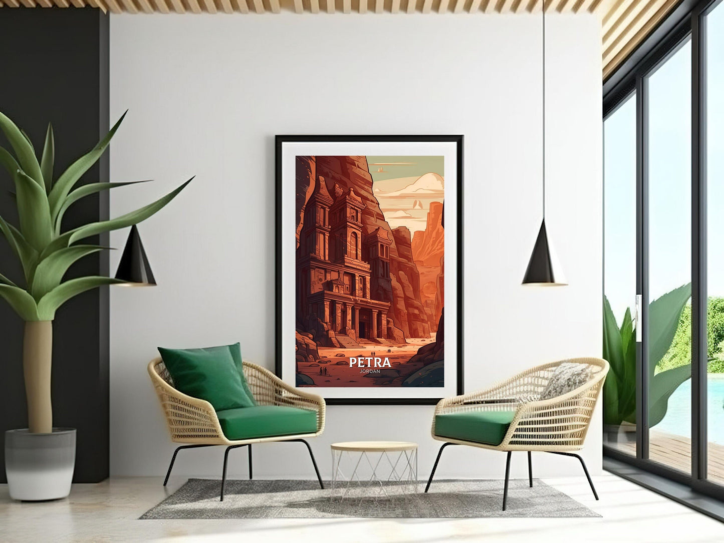 Petra Print | Petra Illustration | Petra Poster | Jordan Print | Jordan Poster | Jordan Wall Art | Petra Travel Poster | ID 078