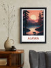 Alaska Print | Alaska Poster | Alaska Illustration | Alaska Painting | Alaska Wall Art | Minimalist Landscape | Alaska Travel Print | ID 118