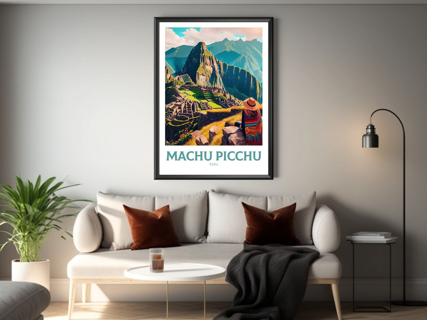 Machu Picchu Print | Machu Picchu Travel Poster | Wall Art | Travel Print | Housewarming Gift | Peru Travel Poster | Peru Print ID 123