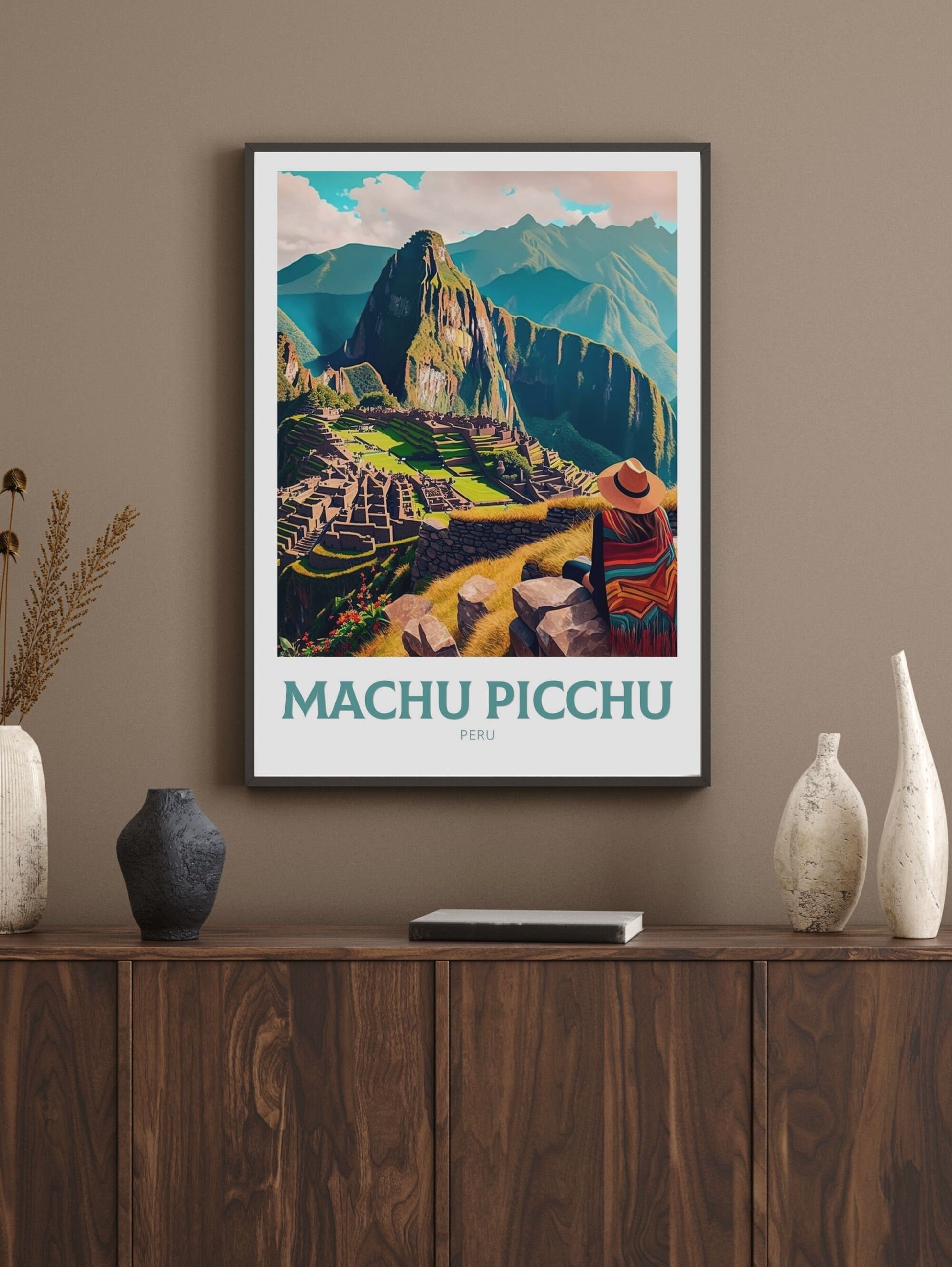 Machu Picchu Print | Machu Picchu Travel Poster | Wall Art | Travel Print | Housewarming Gift | Peru Travel Poster | Peru Print ID 123