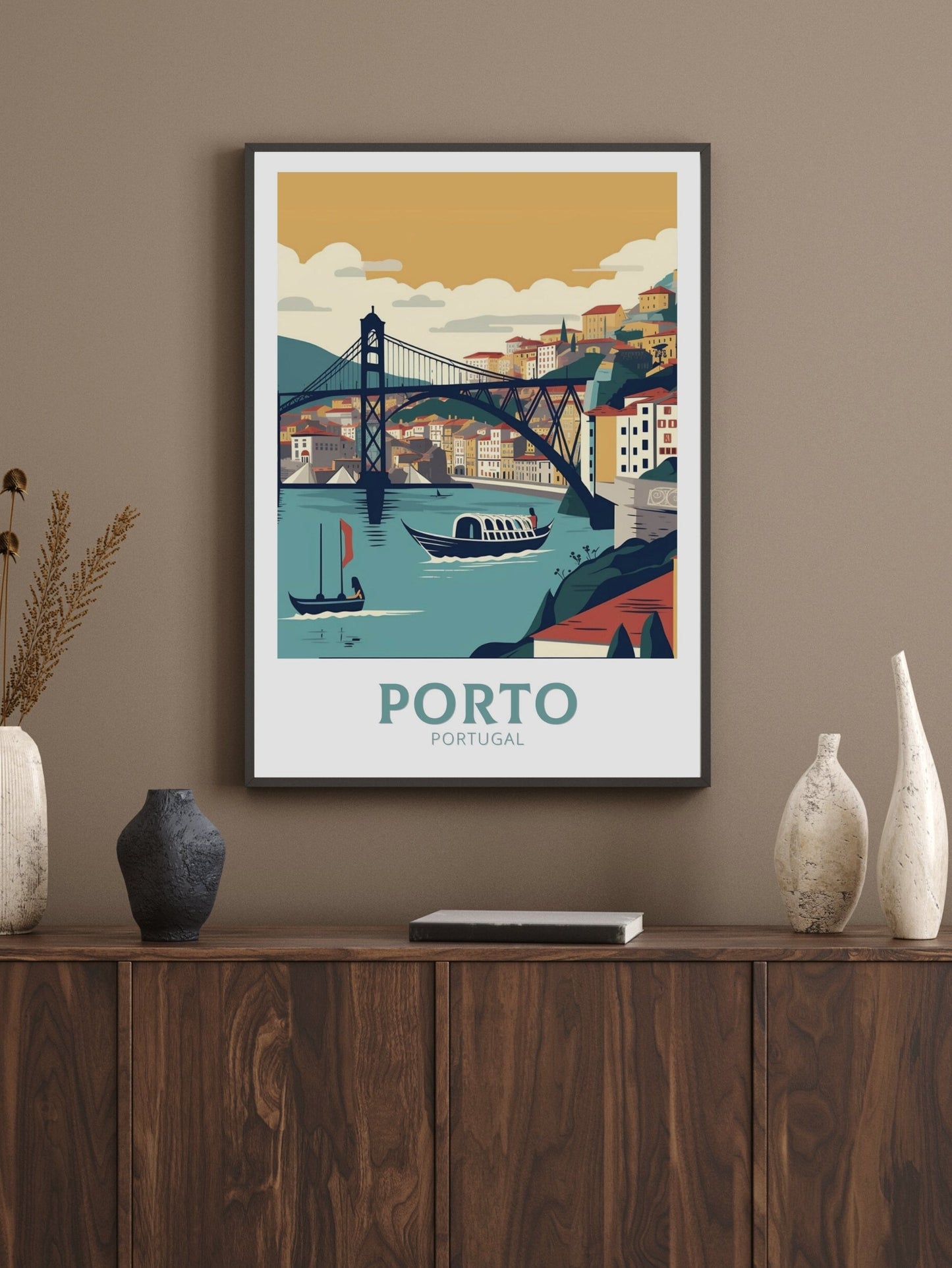 Porto Poster | Porto Travel Print | Porto Illustration | Porto Wall Art | Porto Print | Portugal Print | Vintage Poster | Travel gift ID 127