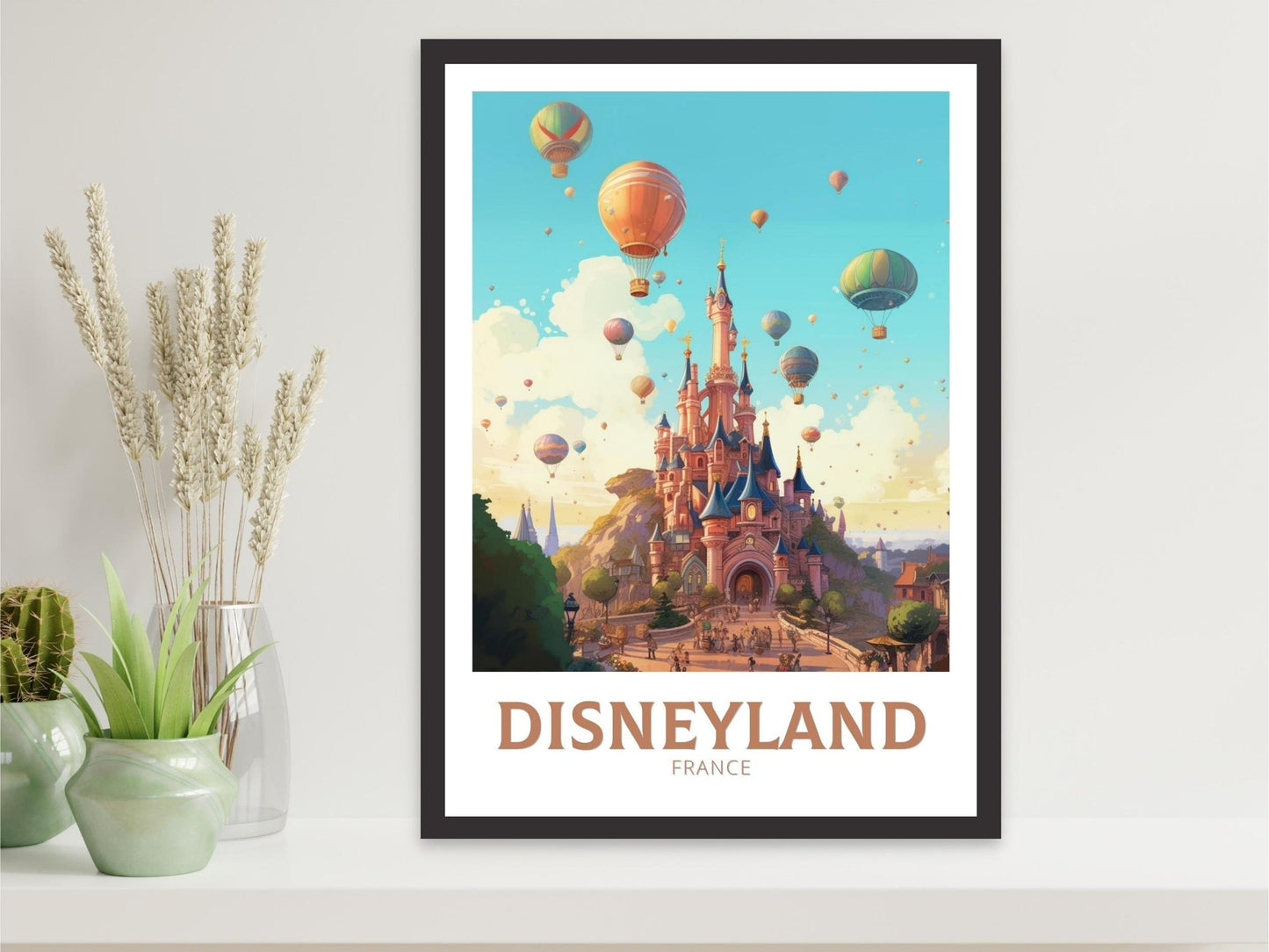 Disneyland Poster | Disneyland Travel Print | Disneyland Illustration | Disneyland Wall Art | Disneyland Paris | Paris Travel Print ID 129