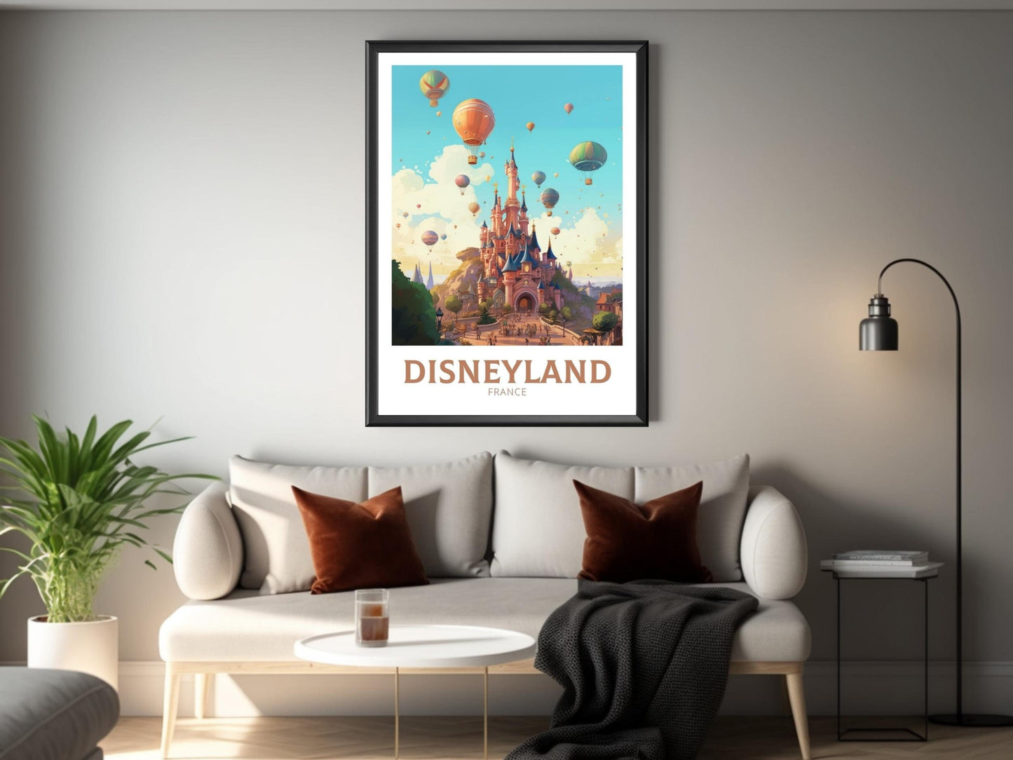 Disneyland Poster | Disneyland Travel Print | Disneyland Illustration | Disneyland Wall Art | Disneyland Paris | Paris Travel Print ID 129