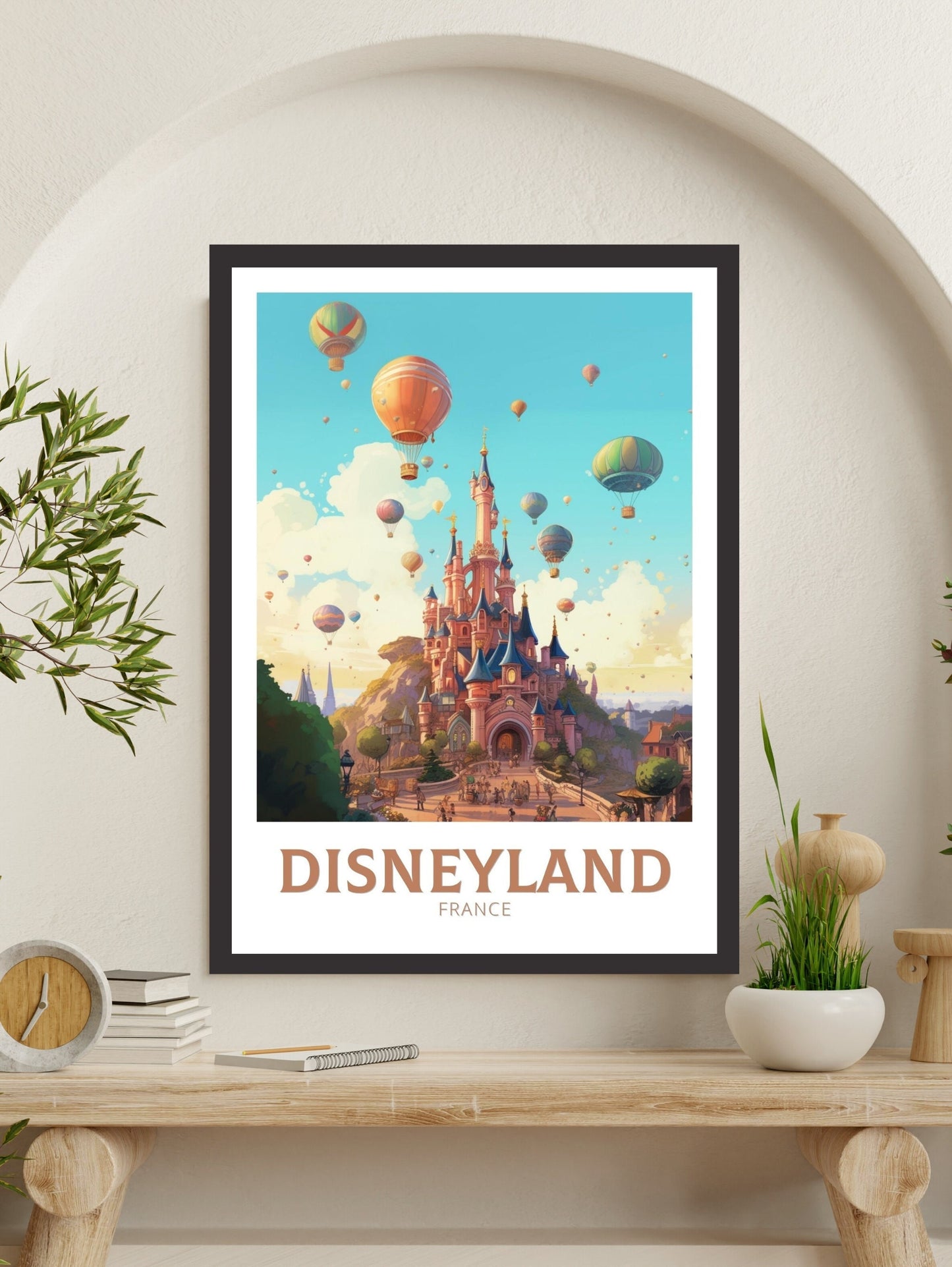 Disneyland Poster | Disneyland Travel Print | Disneyland Illustration | Disneyland Wall Art | Disneyland Paris | Paris Travel Print ID 129