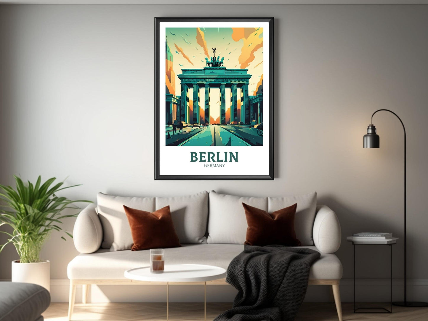 Berlin Print | Berlin Illustration | Berlin Wall Art | The Brandenburg Gate | Berlin Poster | Germany Poster Design | Berlin Poster | ID 137