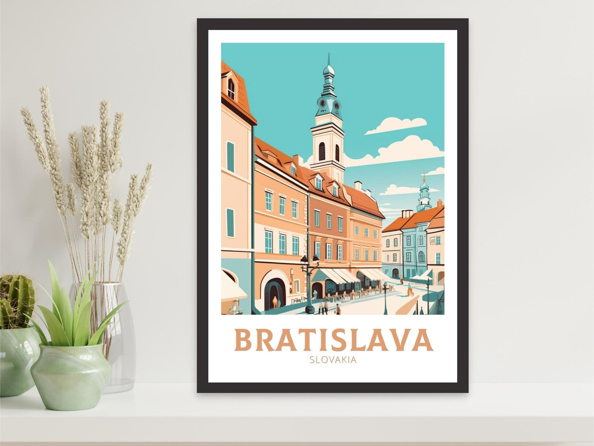 Bratislava Travel Print | Bratislava Poster | Bratislava Design | Bratislava Wall Art | Slovakia Illustration | Slovakia Poster | ID 144