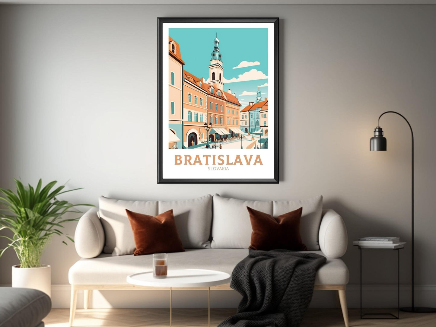 Bratislava Travel Print | Bratislava Poster | Bratislava Design | Bratislava Wall Art | Slovakia Illustration | Slovakia Poster | ID 144