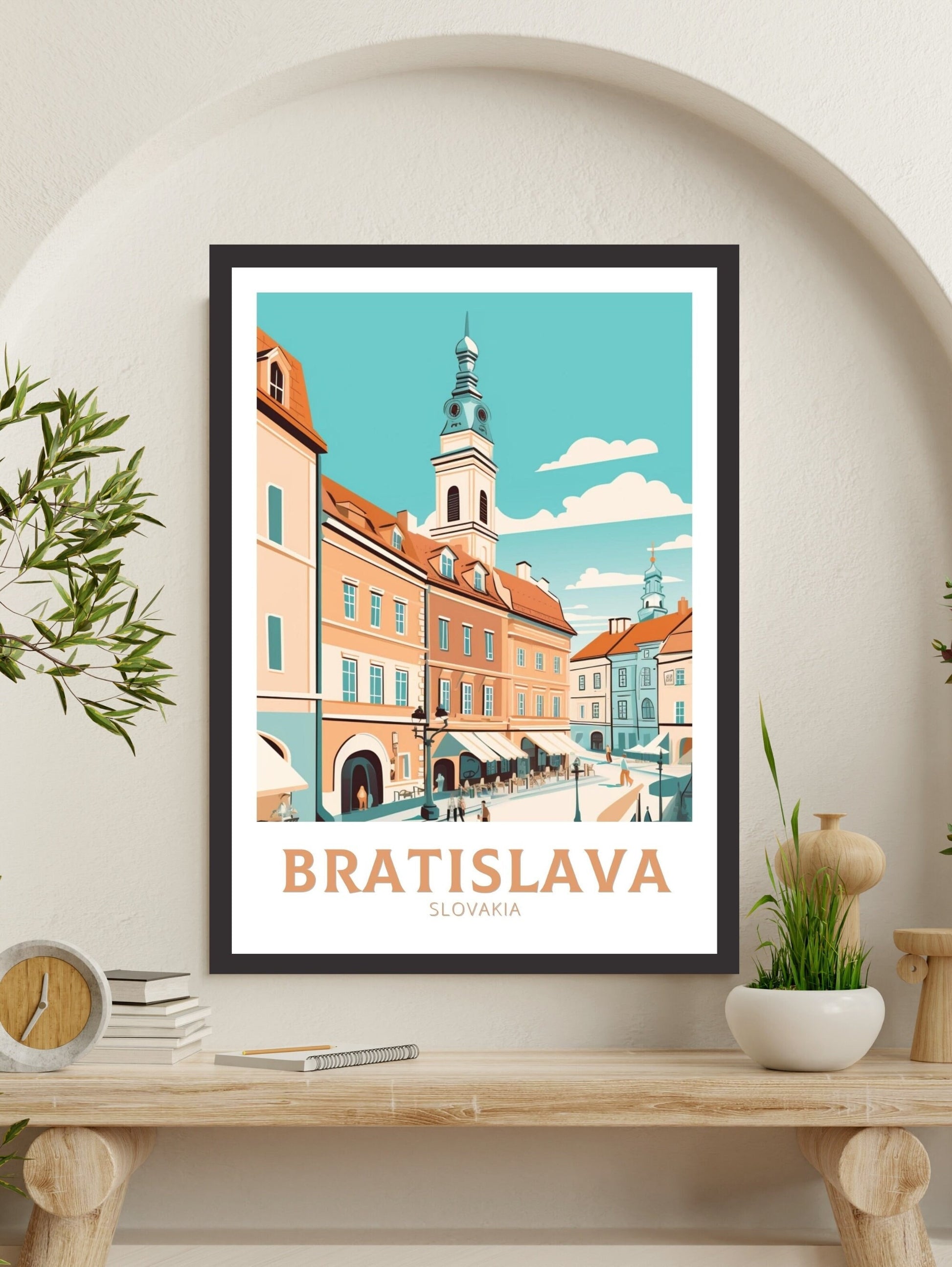 Bratislava Travel Print | Bratislava Poster | Bratislava Design | Bratislava Wall Art | Slovakia Illustration | Slovakia Poster | ID 144