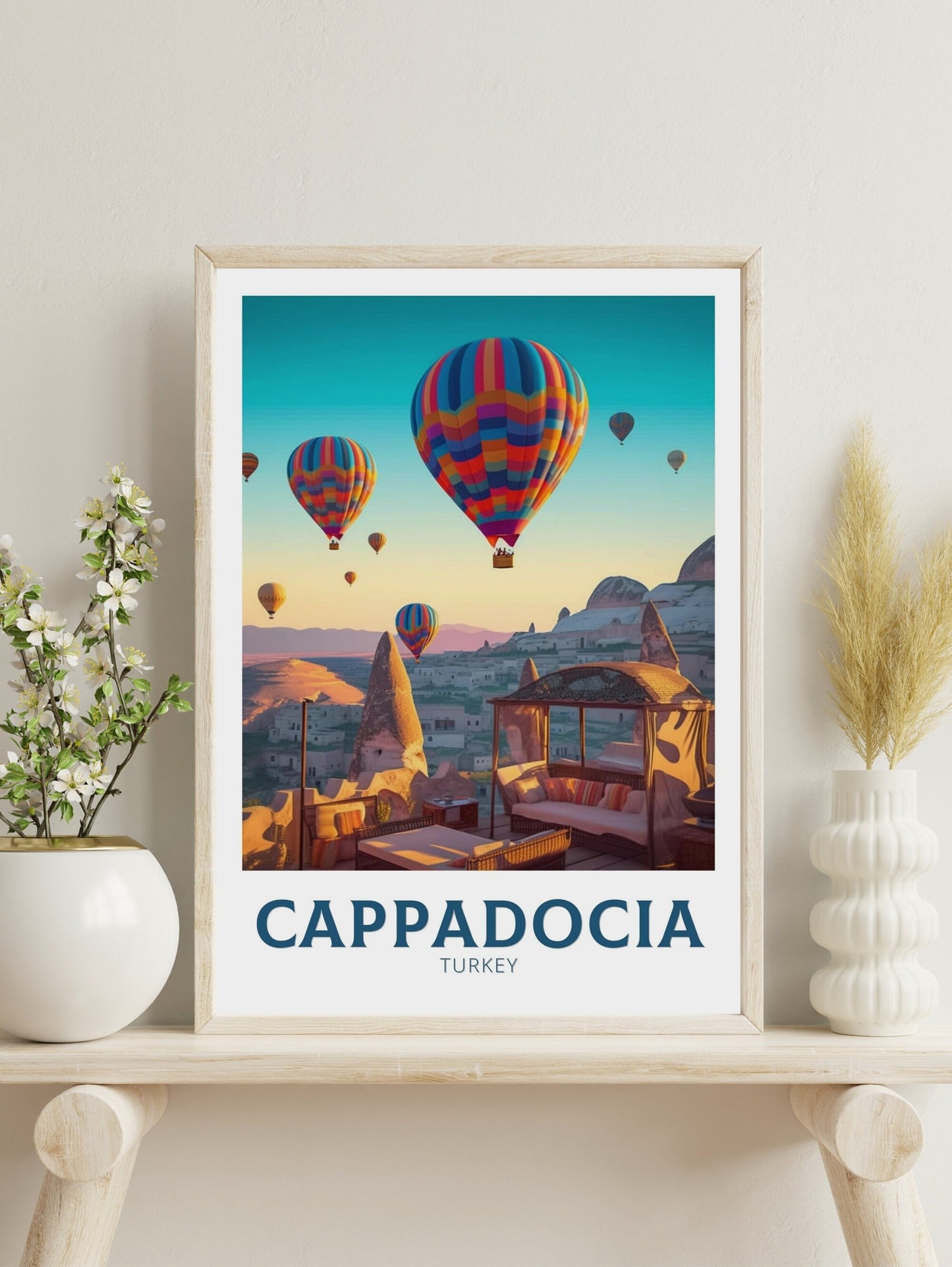 Cappadocia Travel Print | Cappadocia Poster | Cappadocia Design | Turkey Wall Art | Cappadocia Illustration | Turkey Travel Poster | ID 148