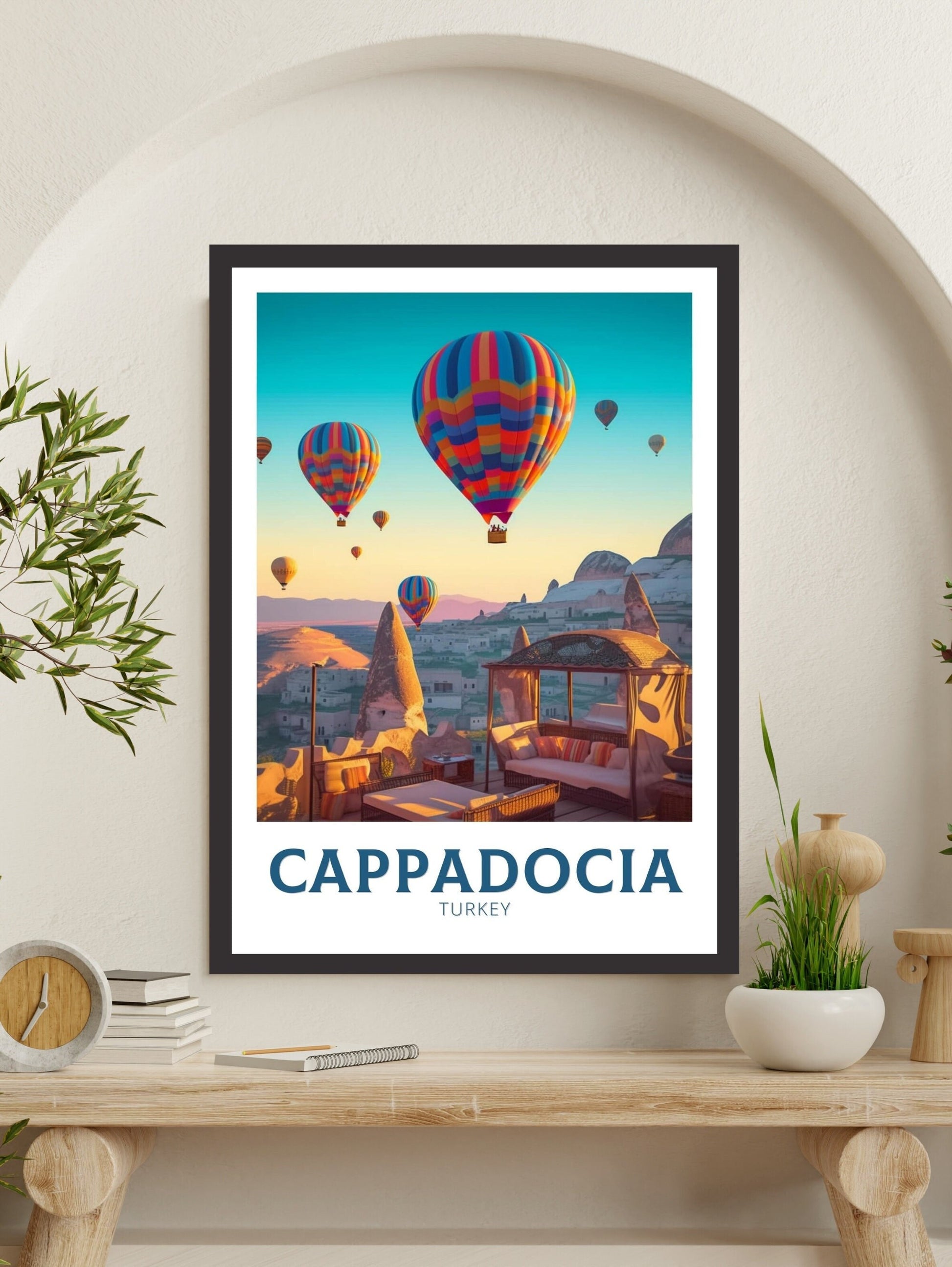 Cappadocia Travel Print | Cappadocia Poster | Cappadocia Design | Turkey Wall Art | Cappadocia Illustration | Turkey Travel Poster | ID 148