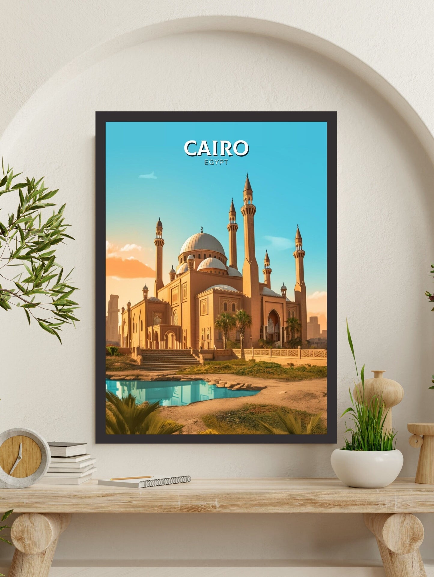 Cairo Travel Print | Cairo Illustration | Cairo Wall Art | Africa Print | Egypt Decor | Cairo Poster | Culture Art | Mosque Print ID 150