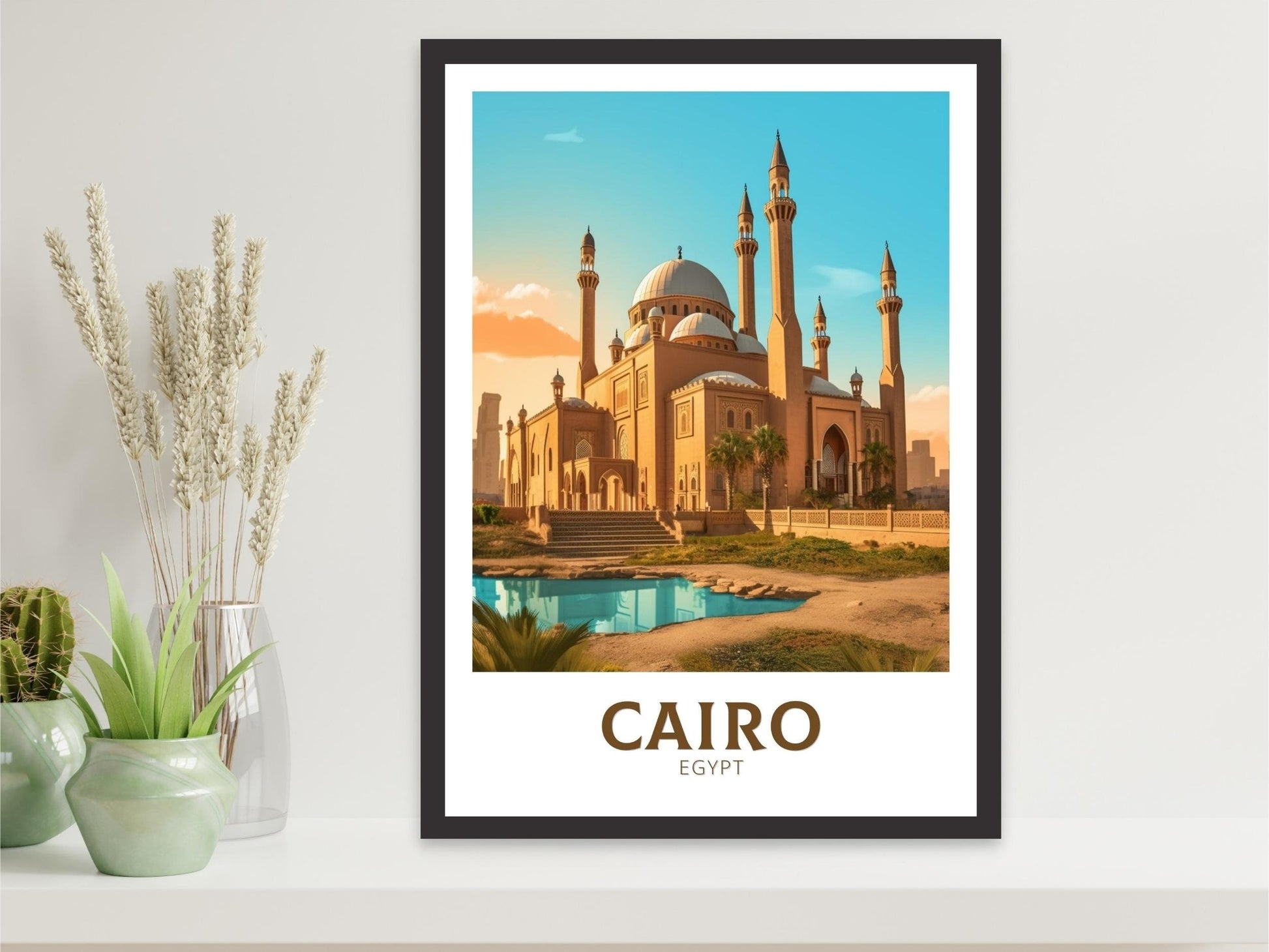 Cairo Poster | Cairo Travel Print | Cairo Illustration | Cairo Wall Art | Africa Print | Egypt Decor | Culture Art | Mosque Print ID 151