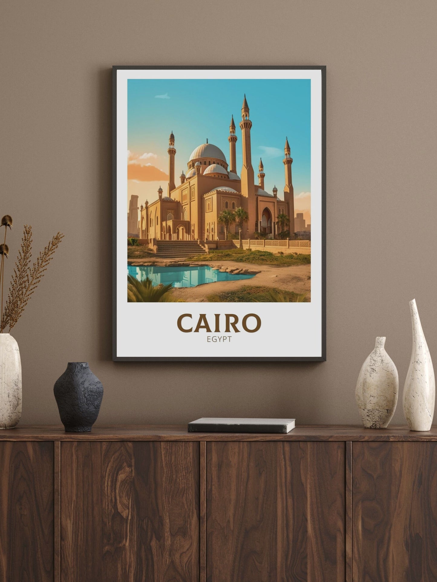 Cairo Poster | Cairo Travel Print | Cairo Illustration | Cairo Wall Art | Africa Print | Egypt Decor | Culture Art | Mosque Print ID 151