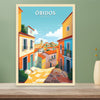 Óbidos Print | Óbidos Poster | Óbidos Wall Art | Portugal Travel Poster | Óbidos Illustration | Portugal Print | Portugal Artwork | ID 088