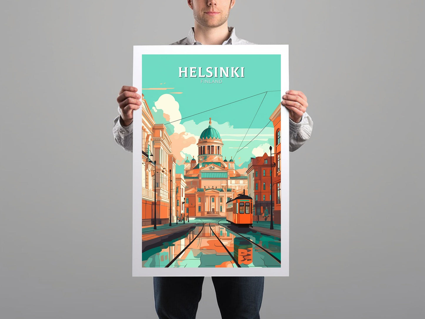 Helsinki Travel Poster | Helsinki Print | Helsinki Poster | Helsinki Wall Art | Helsinki Illustration | Finland Print | Finland Art | ID 089