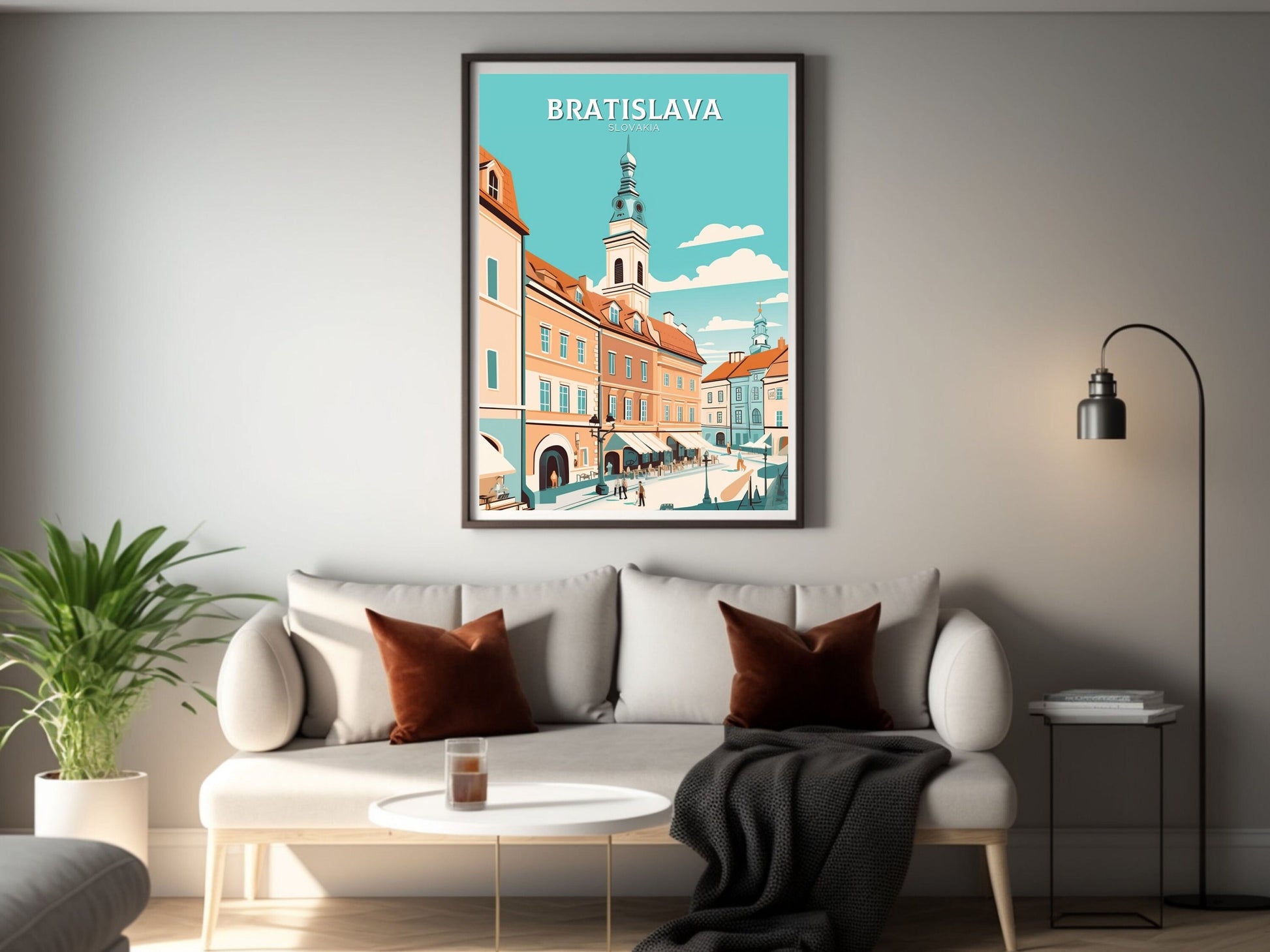 Bratislava Travel Poster | Bratislava Print | Bratislava Design | Bratislava Wall Art | Slovakia Illustration | Slovakia Print | ID 092