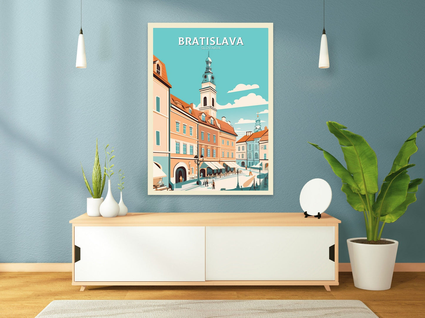 Bratislava Travel Poster | Bratislava Print | Bratislava Design | Bratislava Wall Art | Slovakia Illustration | Slovakia Print | ID 092