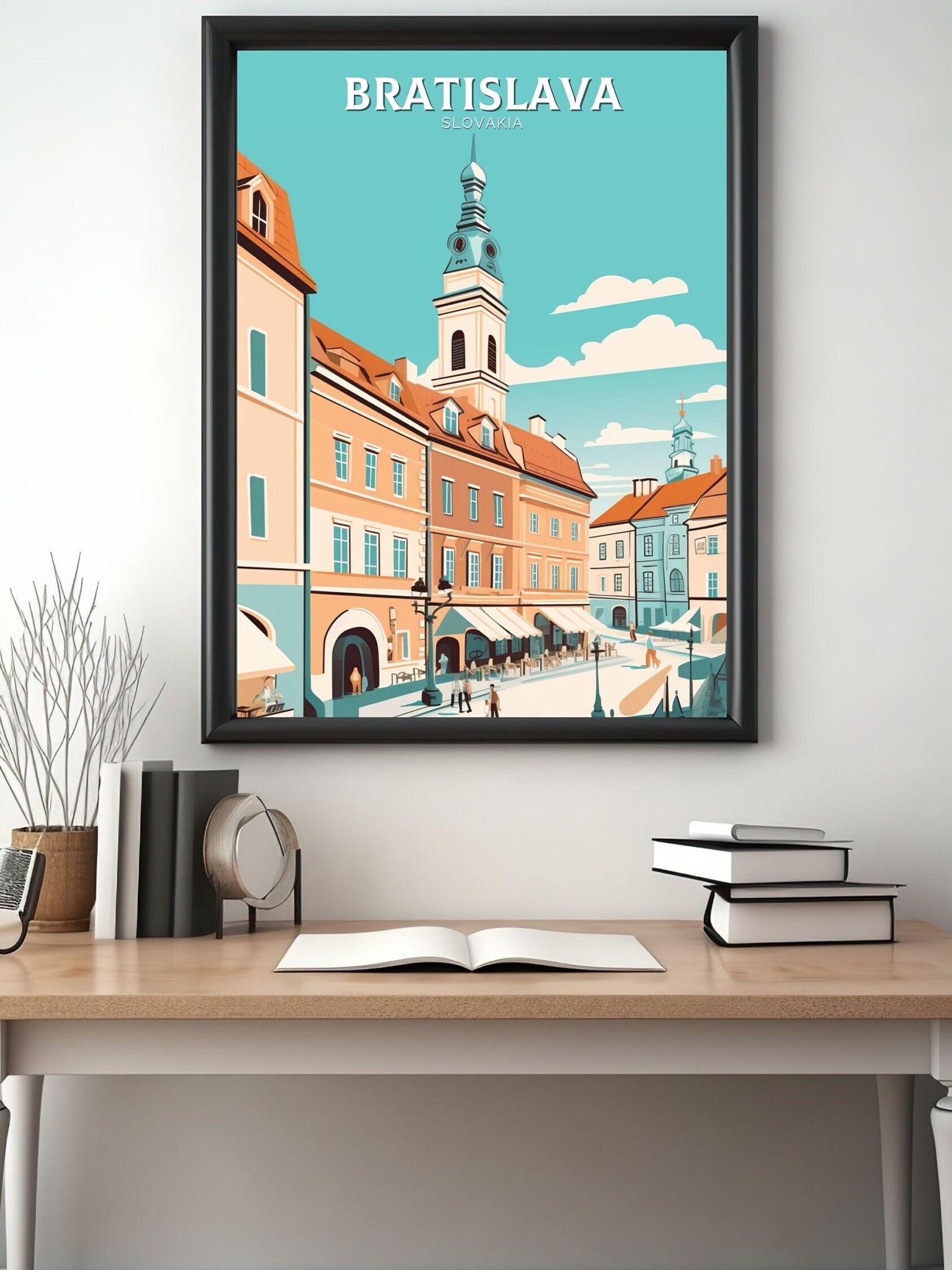 Bratislava Travel Poster | Bratislava Print | Bratislava Design | Bratislava Wall Art | Slovakia Illustration | Slovakia Print | ID 092