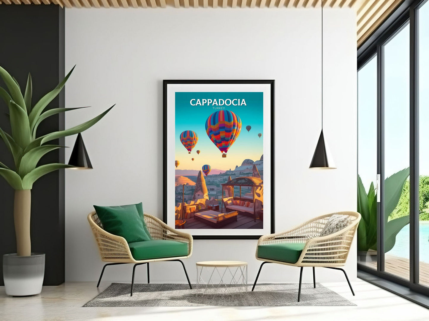 Cappadocia Travel Poster | Cappadocia Print | Cappadocia Design | Turkey Wall Art | Cappadocia Illustration | Turkey Travel Print | ID 093