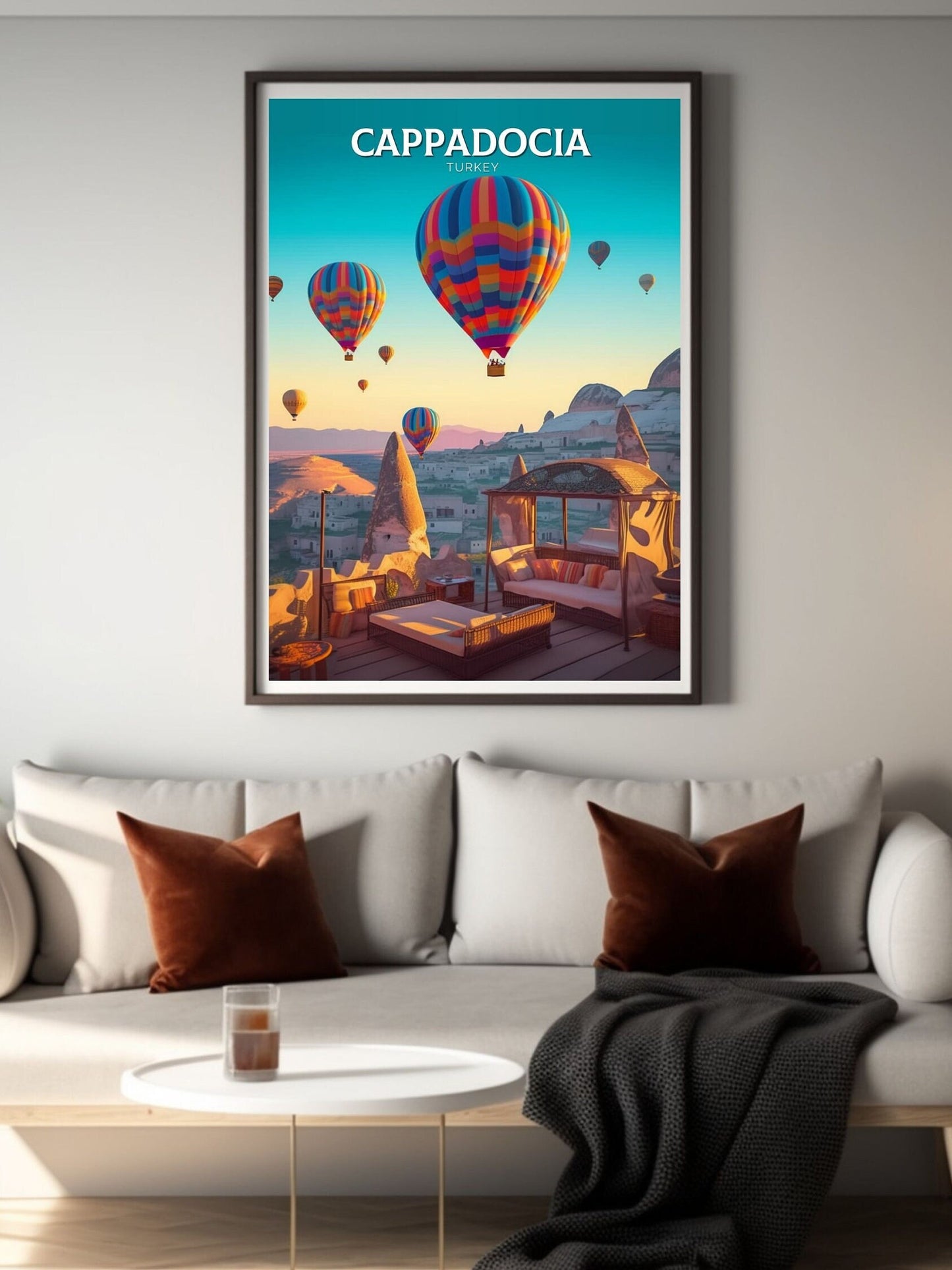 Cappadocia Travel Poster | Cappadocia Print | Cappadocia Design | Turkey Wall Art | Cappadocia Illustration | Turkey Travel Print | ID 093