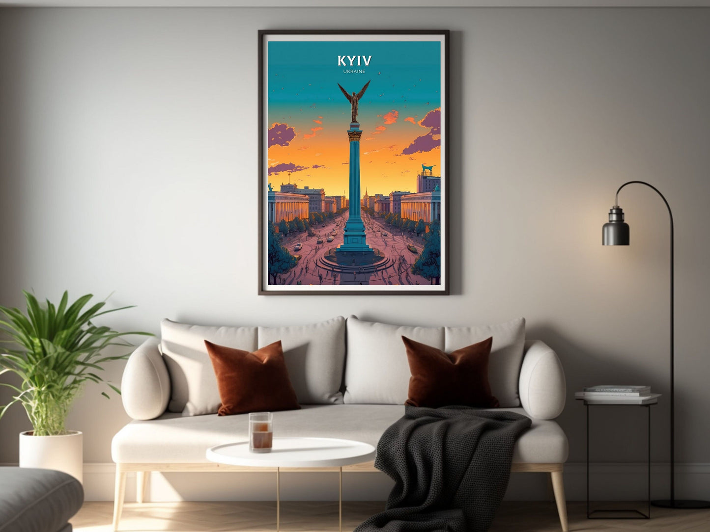 Kyiv Ukraine Travel Poster | Kyiv Print | Kyiv Design | Kyiv Wall Art | Kyiv Ukraine Illustration | Kiev Ukraine Print | Kyiv Art | ID 102