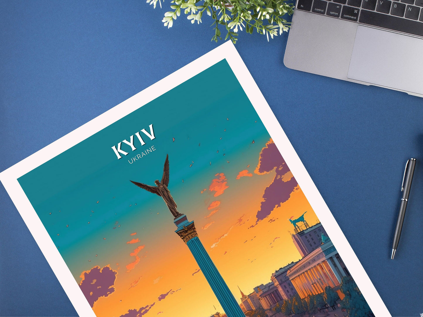 Kyiv Ukraine Travel Poster | Kyiv Print | Kyiv Design | Kyiv Wall Art | Kyiv Ukraine Illustration | Kiev Ukraine Print | Kyiv Art | ID 102