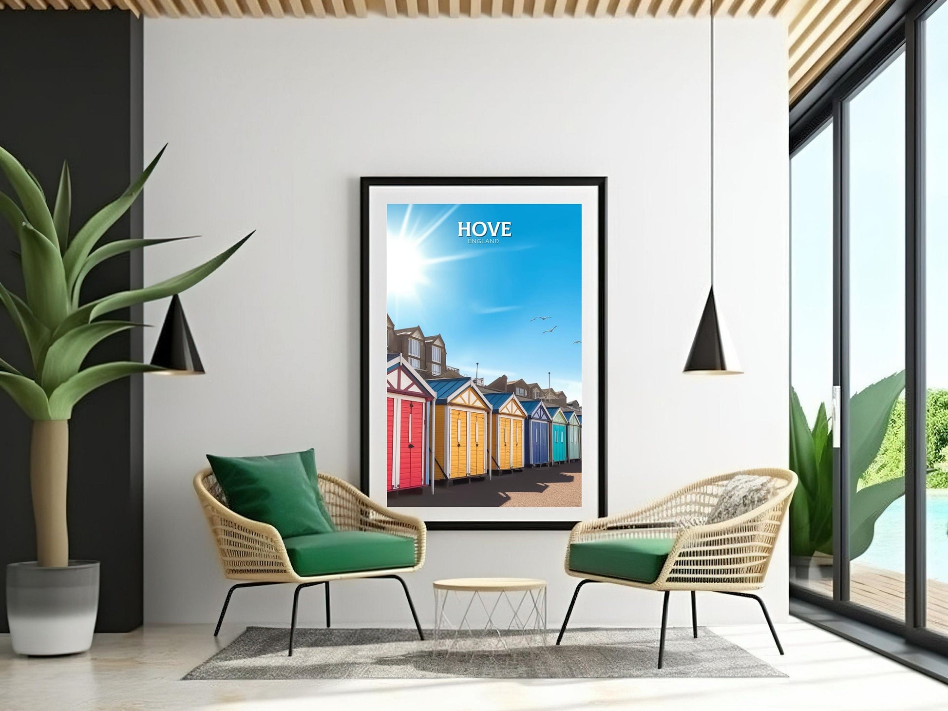 Hove England Travel Poster | Hove Print | Hove Design | Hove Wall Art | Hove England Illustration | Hove England Print | Hove Art | ID 103