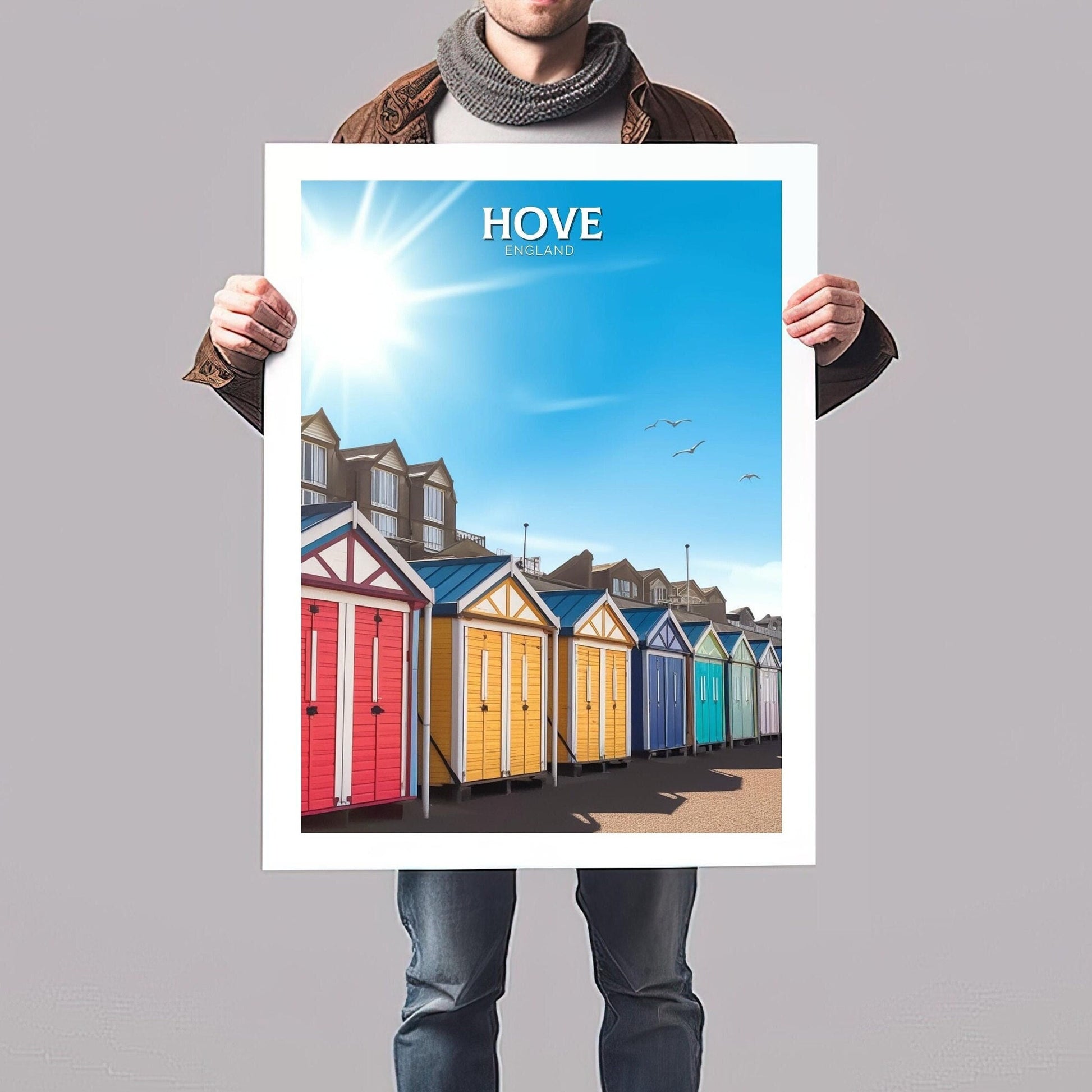 Hove England Travel Poster | Hove Print | Hove Design | Hove Wall Art | Hove England Illustration | Hove England Print | Hove Art | ID 103