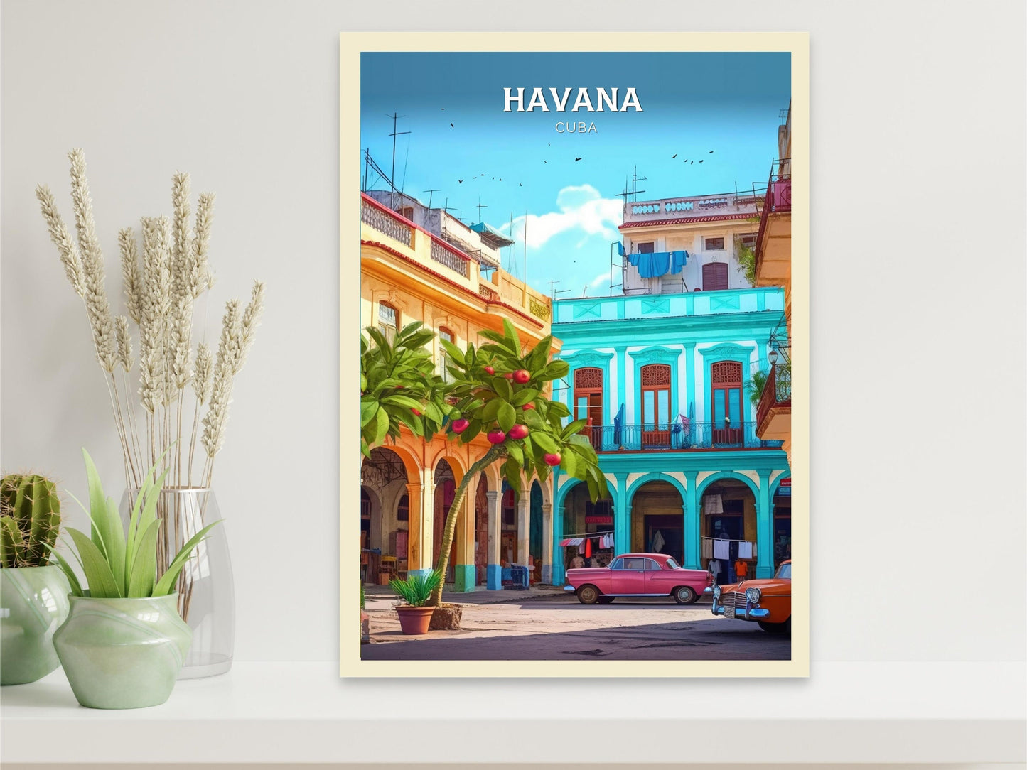 Havana Cuba Travel Poster | Havana Print | Havana Design | Havana Wall Art | Havana Illustration | Havana Poster | Cuba poster Art | ID 104