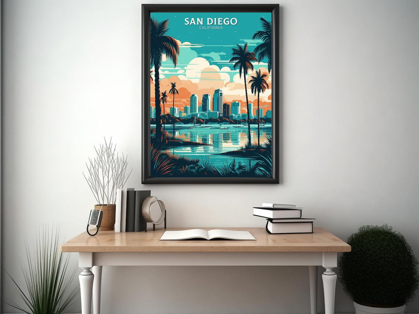 San Diego Travel Poster | San Diego Print | San Diego Design | San Diego Wall Art | San Diego Illustration | California Print | ID 106