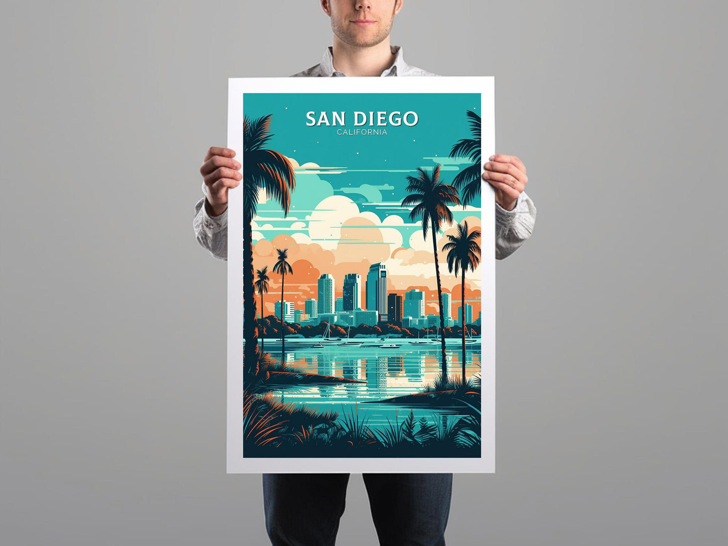 San Diego Travel Poster | San Diego Print | San Diego Design | San Diego Wall Art | San Diego Illustration | California Print | ID 106