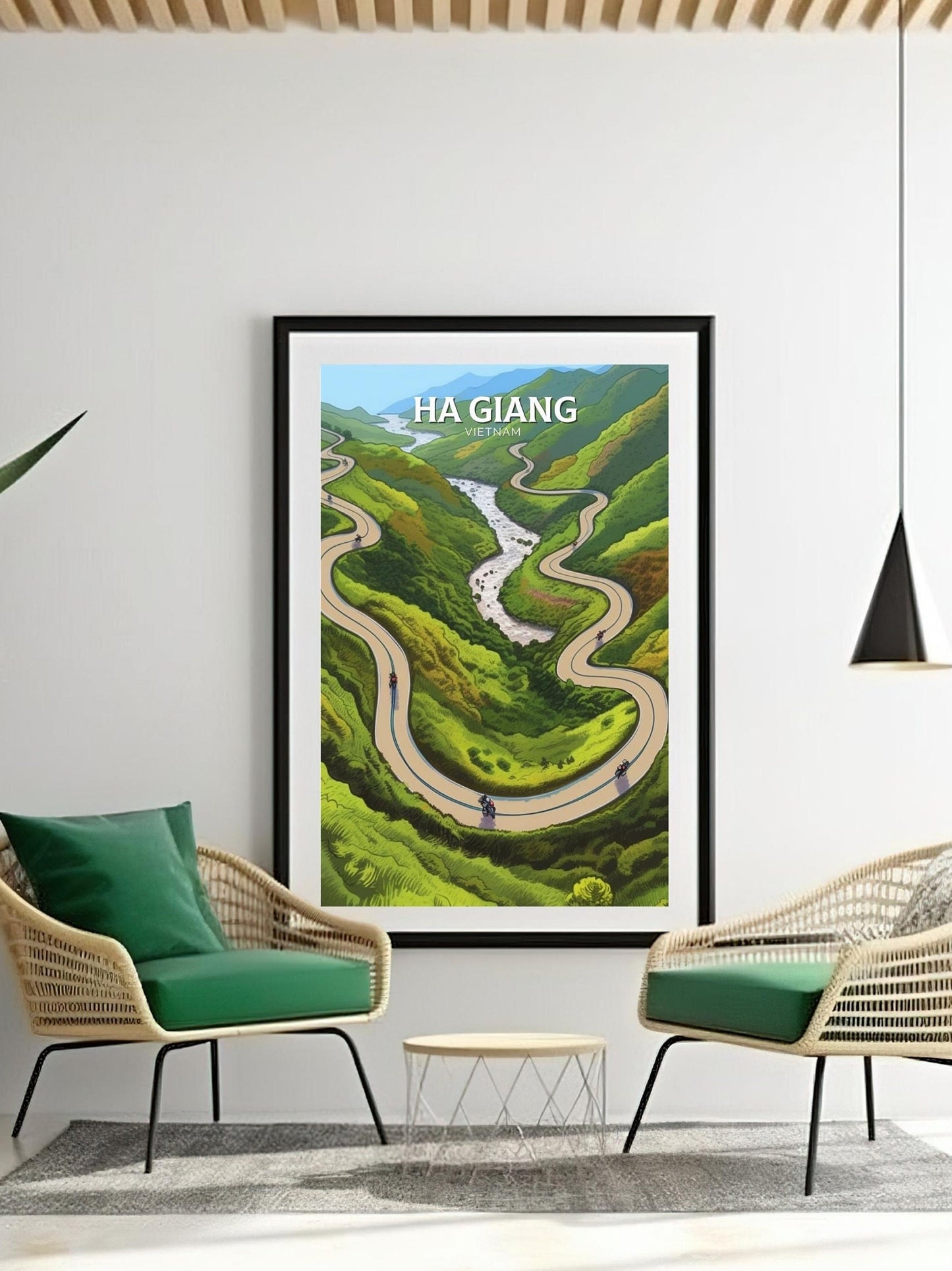 Ha Giang Print | Ha Giang Illustration | Ha Giang Loop | Vietnam Print | Vietnam Wall Art | Asia Print | Vietnam Wall Art | ID 098