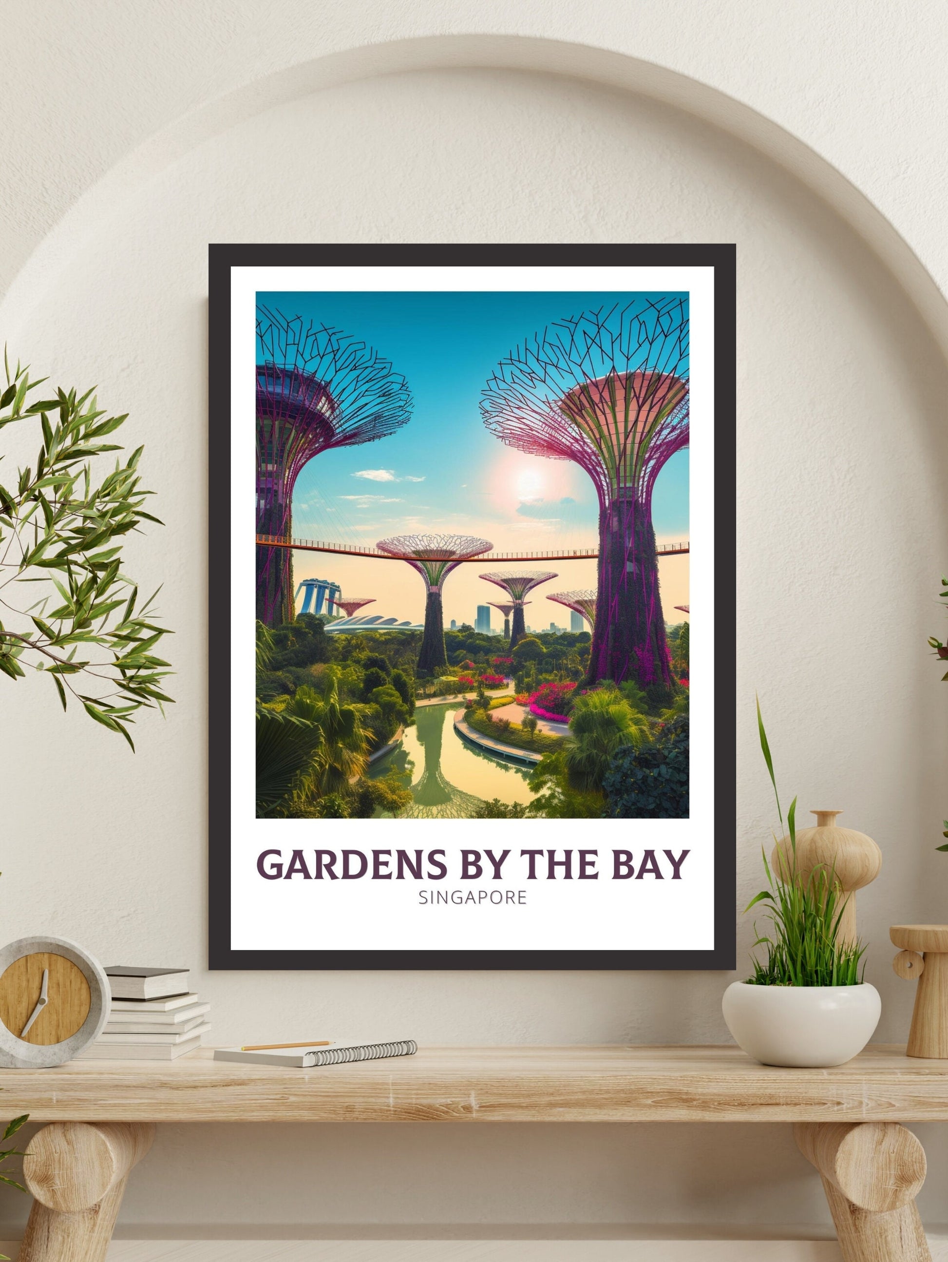 Garden by the Bay Poster | Garden by the Bay Illustration | Singapore Print | Singapore Poster | ID 159