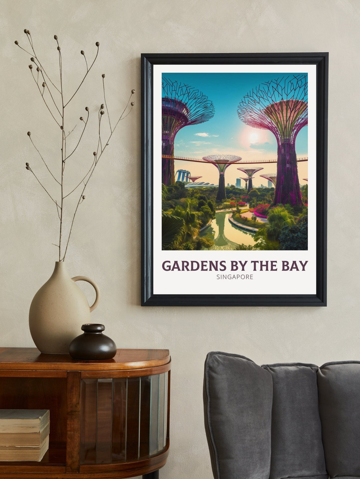 Garden by the Bay Poster | Garden by the Bay Illustration | Singapore Print | Singapore Poster | ID 159