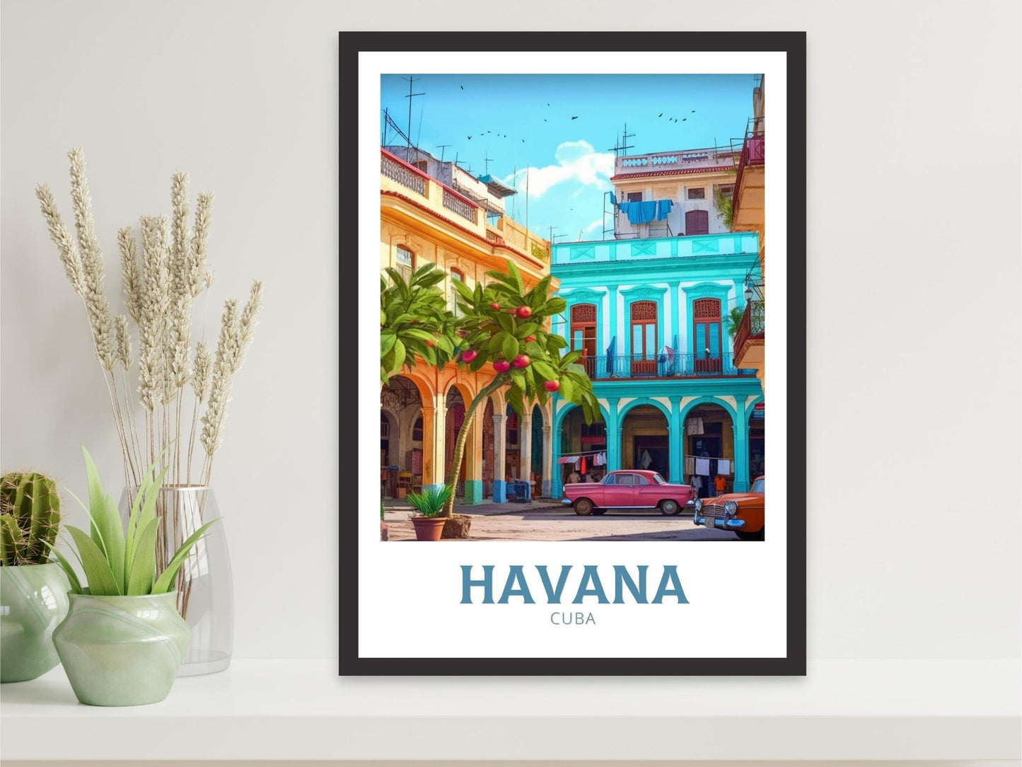 Havana Cuba Travel Print | Havana Poster | Havana Design | Havana Wall Art | Havana Illustration | Havana Print | Cuba Print Art | ID 160