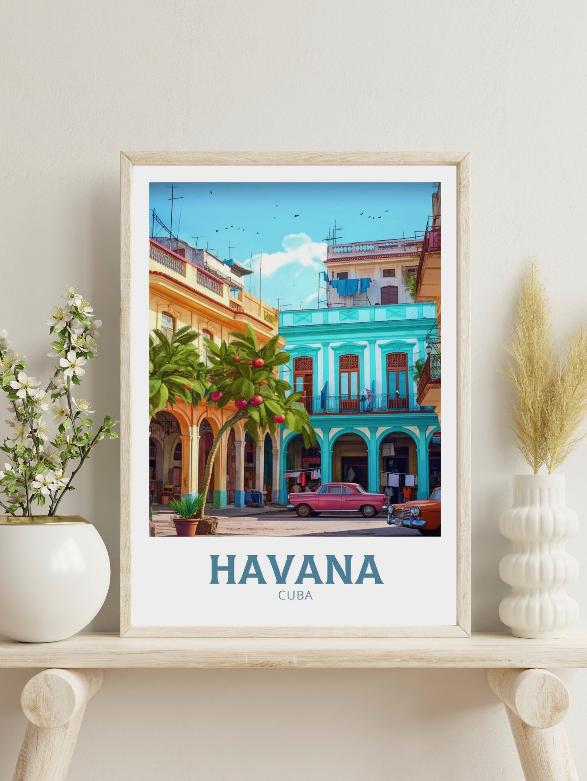 Havana Cuba Travel Print | Havana Poster | Havana Design | Havana Wall Art | Havana Illustration | Havana Print | Cuba Print Art | ID 160