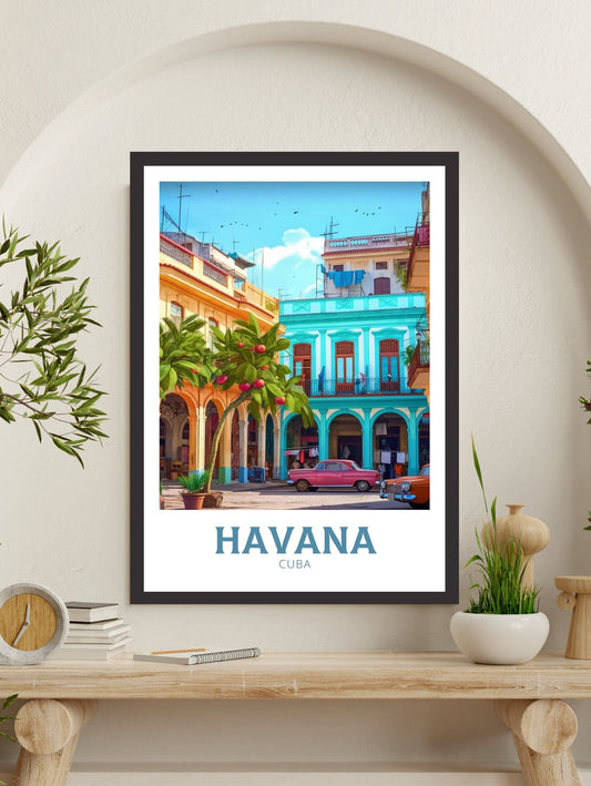 Havana Cuba Travel Print | Havana Poster | Havana Design | Havana Wall Art | Havana Illustration | Havana Print | Cuba Print Art | ID 160
