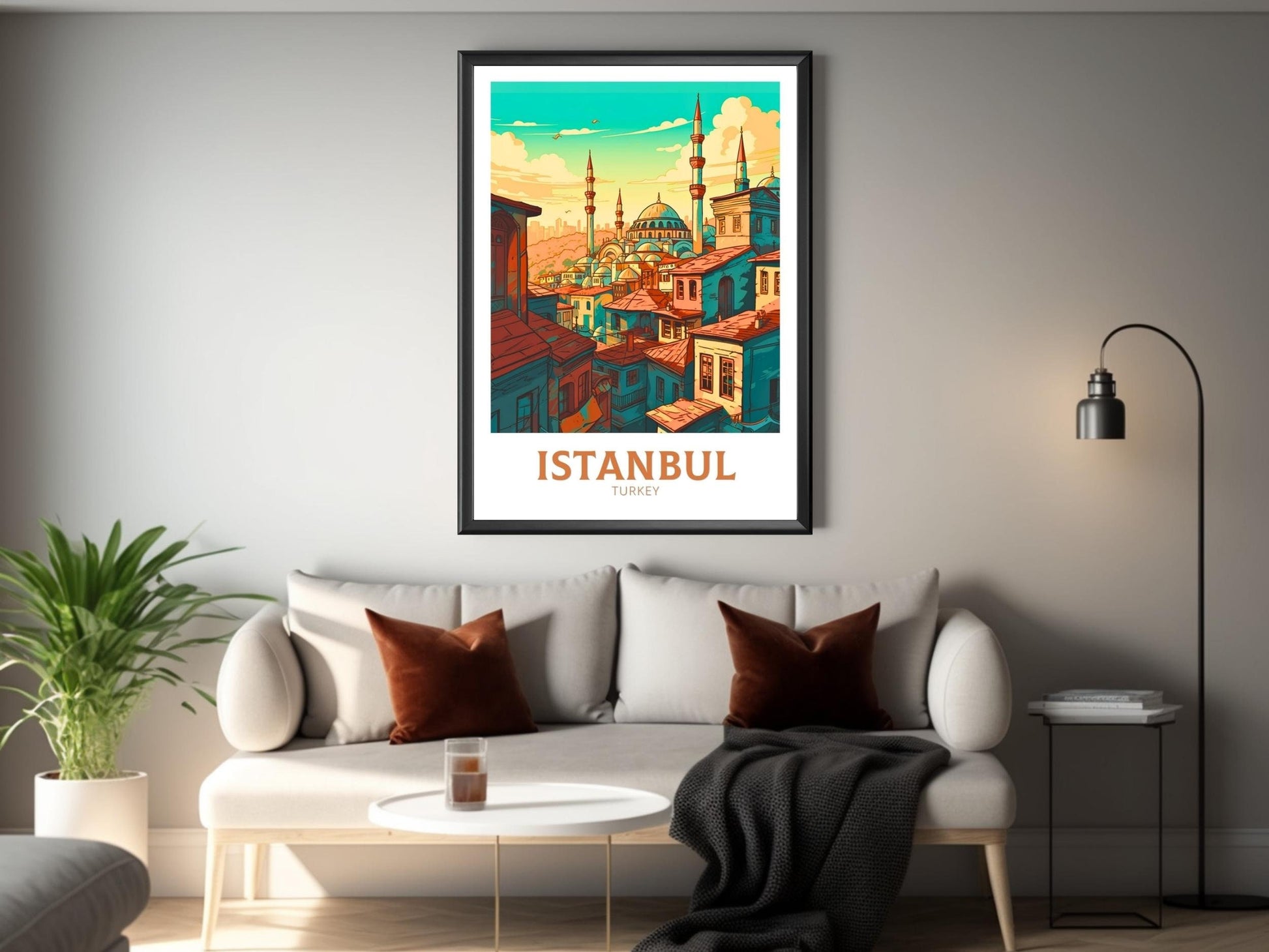 Istanbul Travel Poster | Istanbul Illustration | Istanbul Wall Art | Turkey Poster | Istanbul Home Decor | Istanbul Print | ID 161