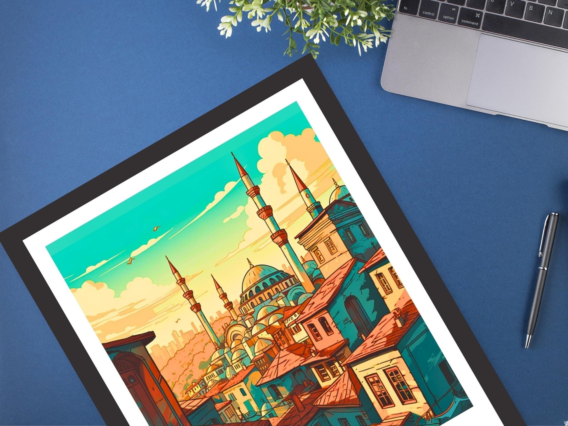 Istanbul Travel Poster | Istanbul Illustration | Istanbul Wall Art | Turkey Poster | Istanbul Home Decor | Istanbul Print | ID 161