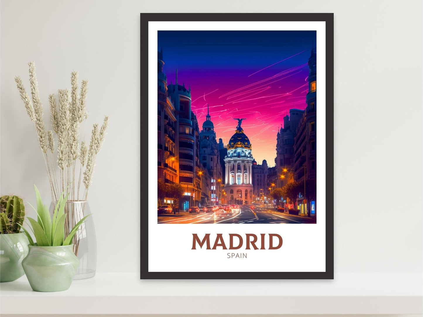 Madrid Travel Poster | Madrid Illustration | Madrid Wall Art | Spain Poster | Madrid Poster | Madrid Spain Painting | ID 163